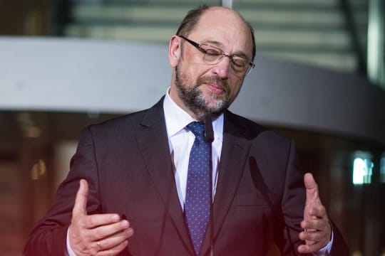 Martin Schulz äußert sich im Willy-Brandt-Haus in Berlin.