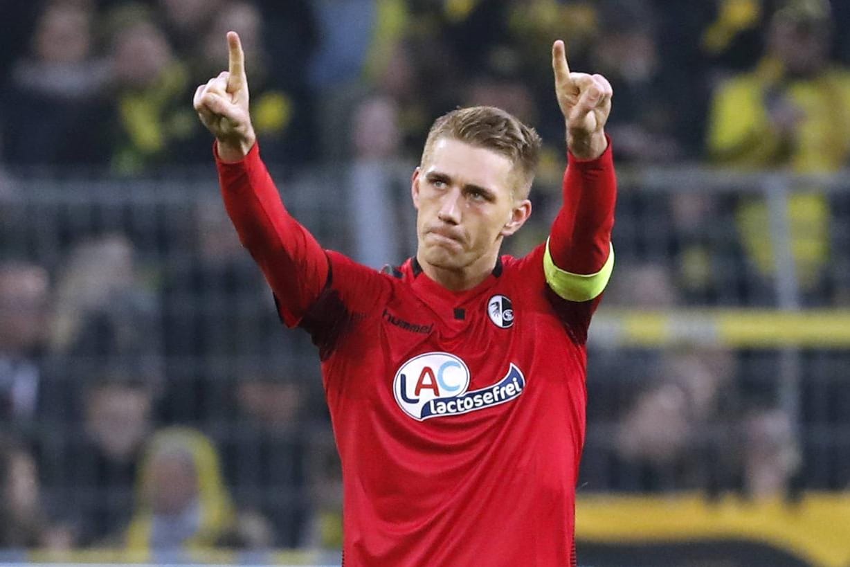 Hat in dieser Saison viel Grund zum jubeln: Freiburg-Stürmer Nils Petersen.