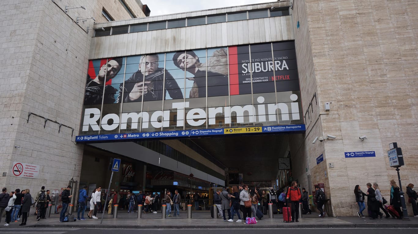 Der Bahnhof Termini in Rom: Hier wurde in der Nähe eine deutsche Obdachlose sexuell belästigt.