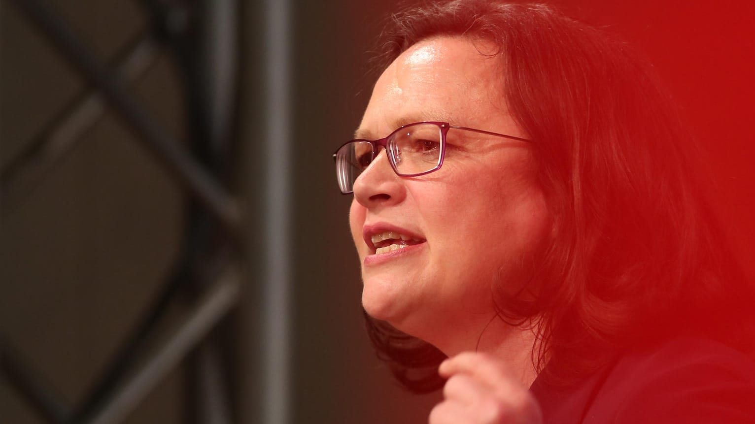 Andrea Nahles beim Politischen Aschermittwoch in NRW: Die baldige SPD-Chefin knüpfte sich in ihrer Rede die Bundeskanzlerin vor.