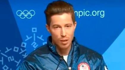 Shaun White auf der PK nach seinem Olympia-Sieg: Der US-Star reagierte gereizt.