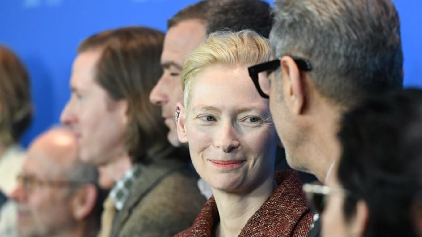 Geballte Star-Power in Berlin: Tilda Swinton und das "Isle of Dogs"-Team auf der Berlinale.