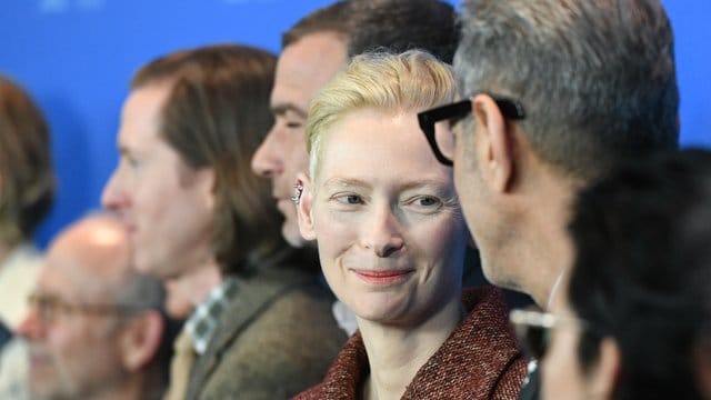 Geballte Star-Power in Berlin: Tilda Swinton und das "Isle of Dogs"-Team auf der Berlinale.