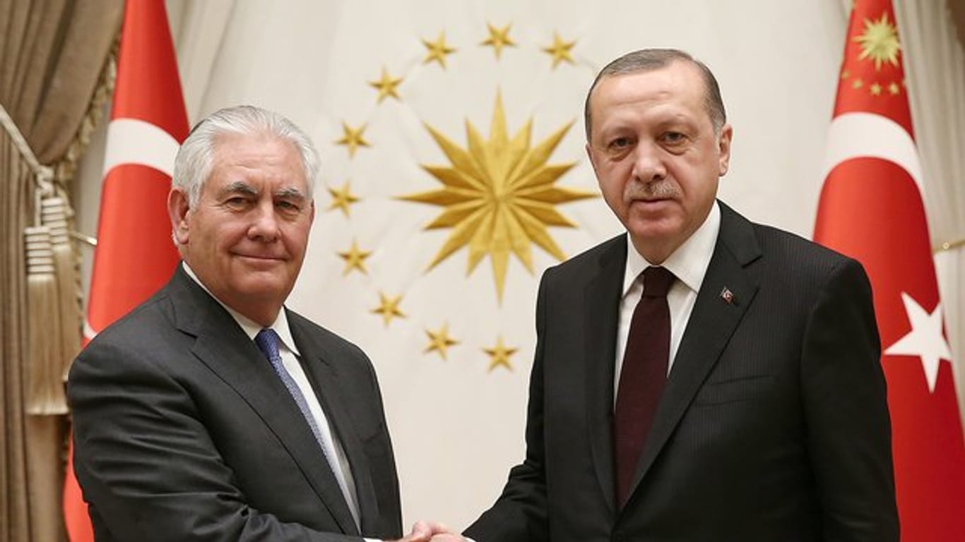 US-Außenminister Rex Tillerson bei einem Treffen mit Präsident Erdogan in Ankara.