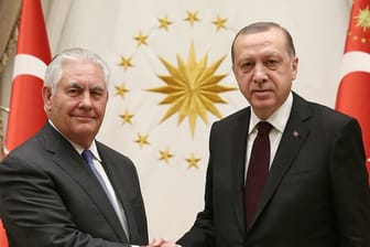 US-Außenminister Rex Tillerson bei einem Treffen mit Präsident Erdogan in Ankara.