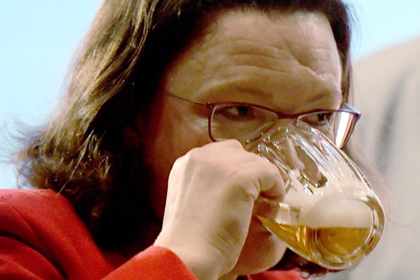 SPD rutscht in Wählergunst auf Rekordtief: Andrea Nahles, Fraktionsvorsitzende der SPD im Bundestag, beim politischen Ascherdonnerstag der Augsburger SPD.