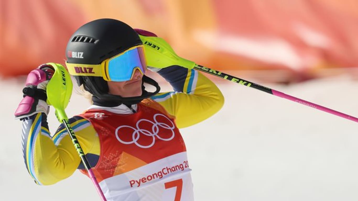 Die Schwedin Frida Hansdotter jubelt über Gold im Slalom.