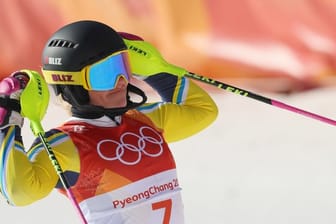 Die Schwedin Frida Hansdotter jubelt über Gold im Slalom.