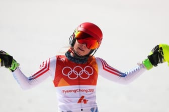 Enttäuscht: Mikaela Shiffrin konnte im Slalom ihrer Favoritenrolle nicht gerecht werden.