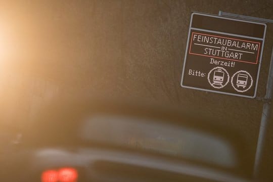 Feinstaubalarm in Stutgart, der deutschen Großstadt mit den höchsten Werten dieses Schadstoffs.