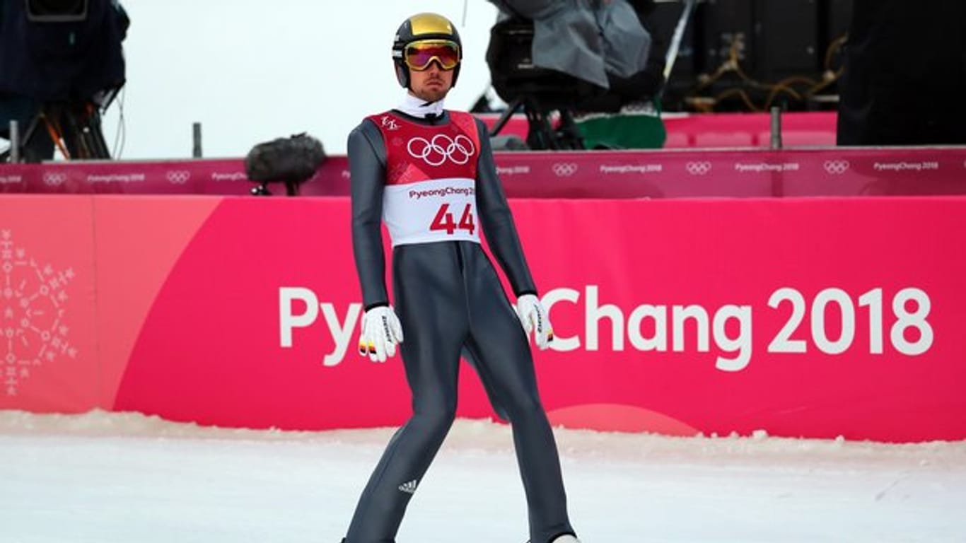 Vierfach-Weltmeister Johannes Rydzek landete beim Sprungtraining der Nordischen Kombinierer auf Platz vier.
