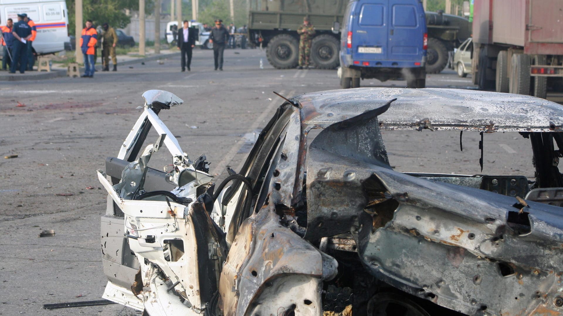 Terroranschlag in Machatschkala, der Hauptstadt Dagestans im Jahr 2012: in der südlichen russischen Republik kommt es immer wieder zu Unruhen. Terroranschlag in Machatschkala, der Hauptstadt Dagestans im Jahr 2012: in der südlichen russischen Republik kommt es immer wieder zu Unruhen.