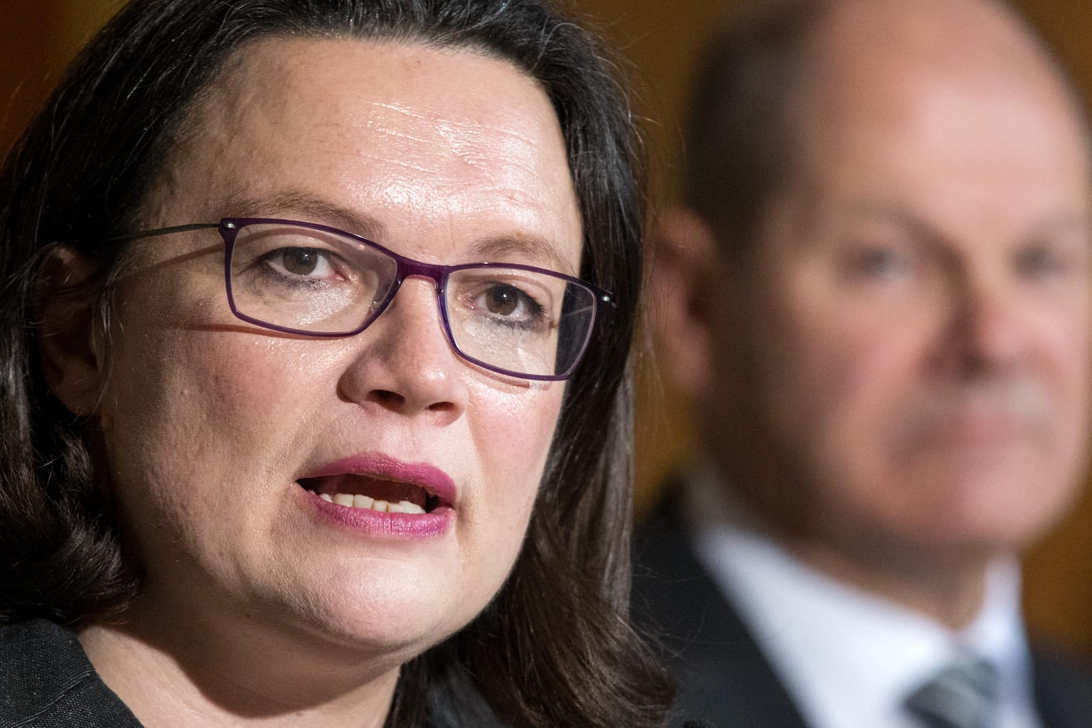 Andrea Nahles, Vorsitzende der SPD-Bundestagsfraktion: Die SPD ist laut einer aktuellen Sonntagsfrage nur noch drittstärkste Kraft.