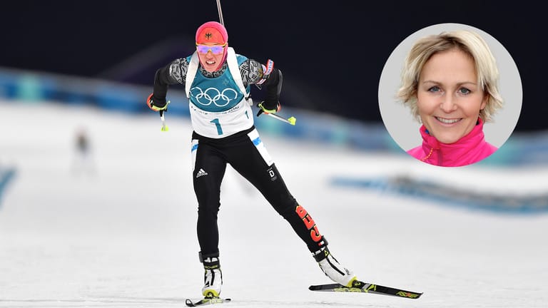 Zweimal Gold, einmal Bronze: Laura Dahlmeiers (l.) Auftritte bei den Olympischen Spielen 2018 haben Martina Beck nachhaltig beeindruckt.