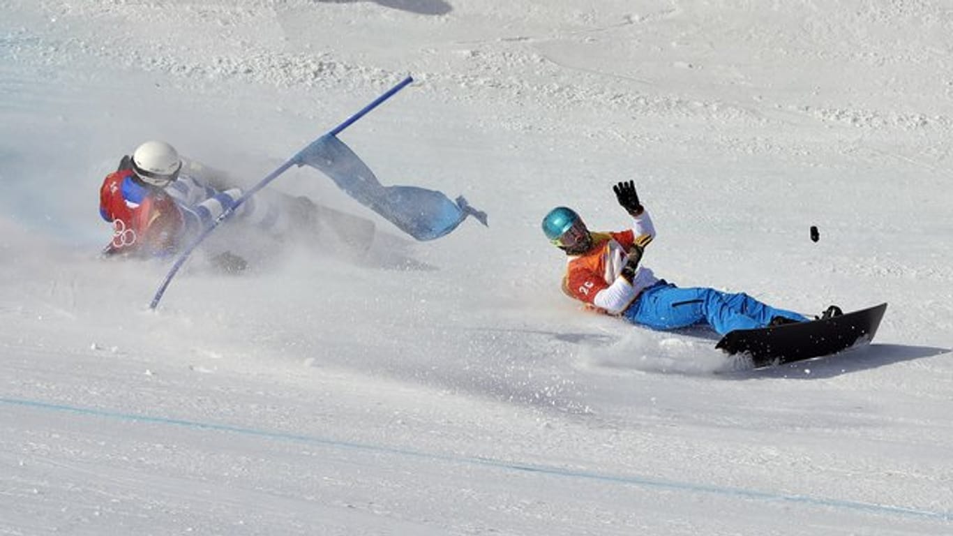 Die Strecke der Skicrosser unterscheidet sich von der der Snowboardcrosser im mittleren Abschnitt.