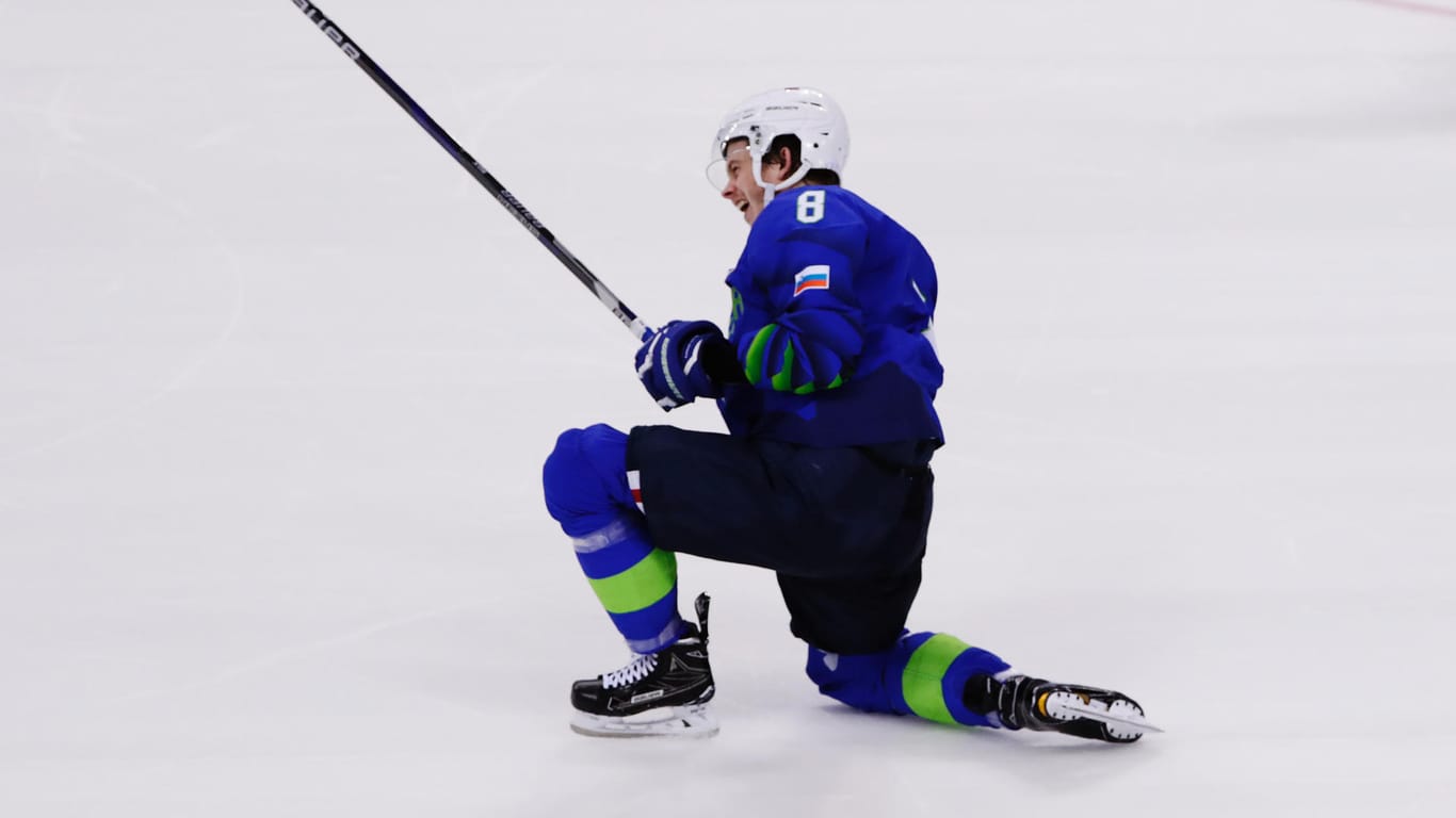 Torjubel von Ziga Jeglic: Der slowenische Eishockeyspieler wurde des Dopings überführt.