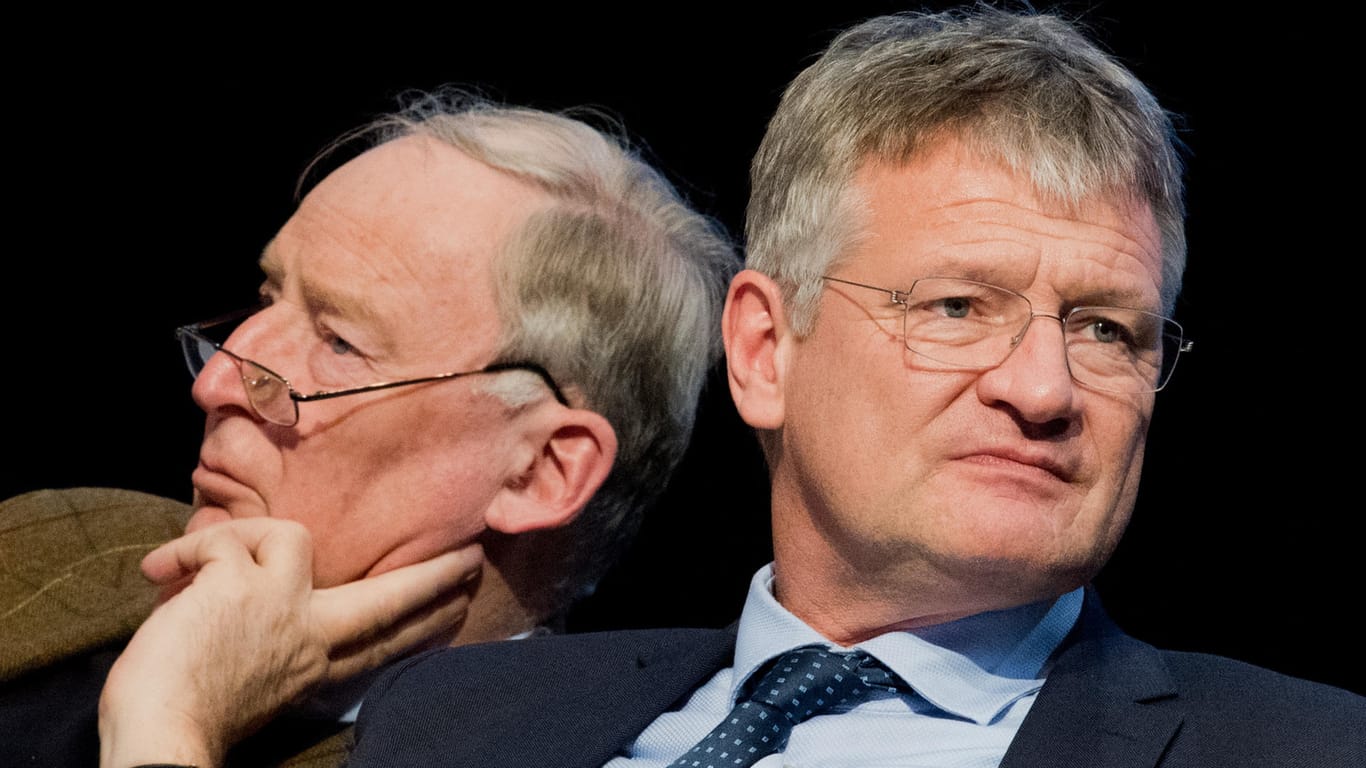 Die AfD-Bundesvorsitzenden Alexander Gauland (li.) und Jörg Meuthen: Beide können sich eine AfD-Kooperation mit Pegida vorstellen.