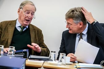 Jörg Meuthen und der zweite AfD-Parteivorsitzende, Alexander Gauland, stört, dass mit Lutz Bachmann ein Mann an der Spitze von Pegida steht, der bürgerliche Wähler verschrecken könnte.