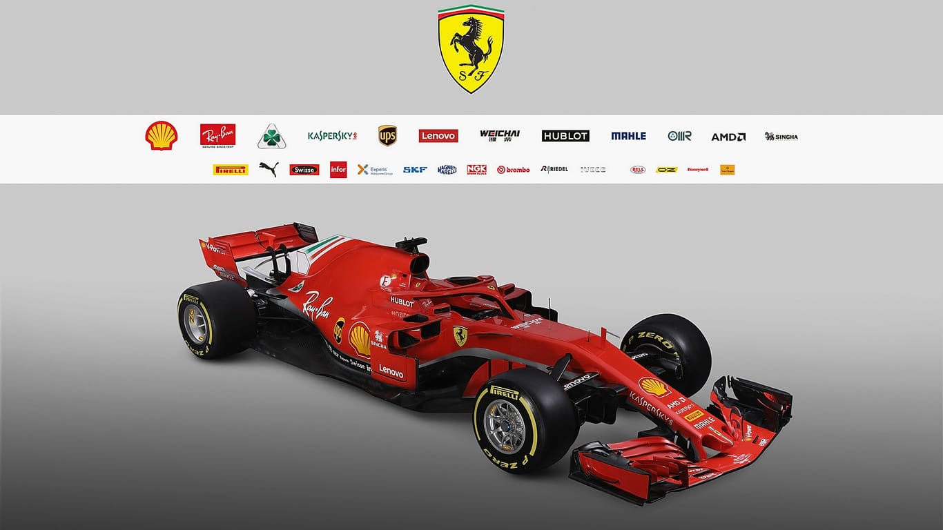 Der Ferrari SF71H: Mit diesem Boliden will Vettel den Titelfluch der Scuderia beenden.