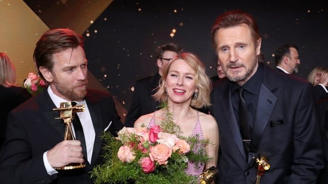 Star-Power in Hamburg: Ewan McGregor (l), Naomi Watts und Liam Neeson.