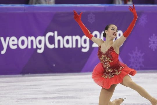 Alina Sagitowa gewann bei den Winterspielen das erste Gold für die "Olympischen Athleten aus Russland".