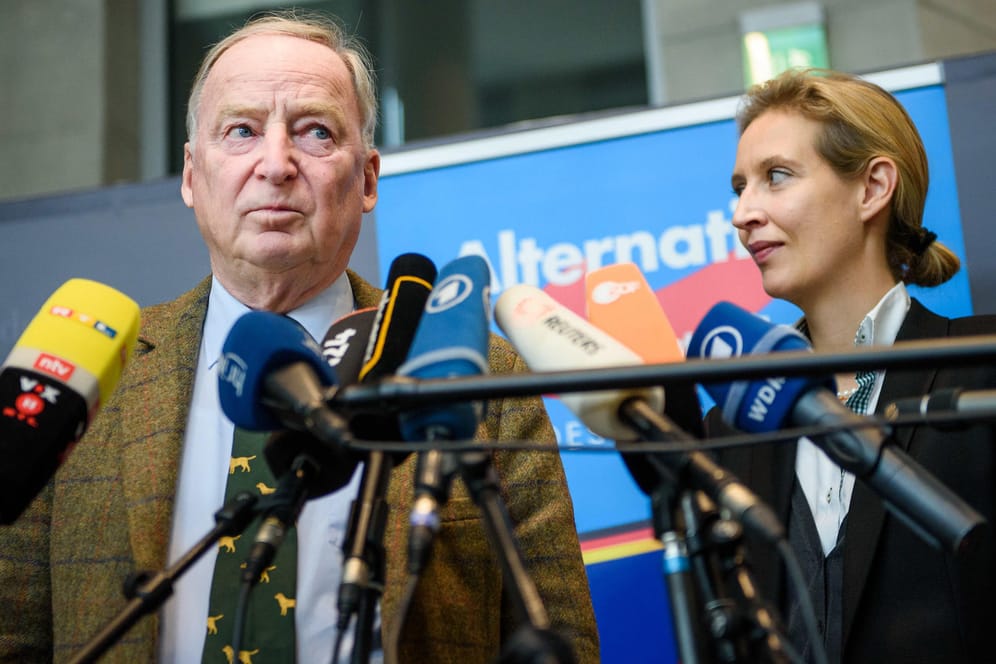 Die AfD-Fraktionschefs Alexander Gauland und Alice Weidel im Bundestag.