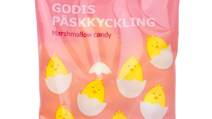 Godis Paskkyckling: Ikea ruft vorsorglich diesen Schaumkonfekt wegen Kontamination der Produktion durch Mäuse zurück.