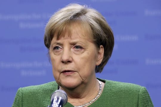 Bundeskanzlerin Merkel bei einer Pressekonferenz nach dem Treffen der EU-Staats- und Regierungschefs in Brüssel.