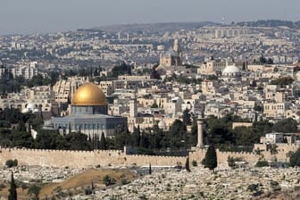 Blick vom Ölberg auf Jerusalem.