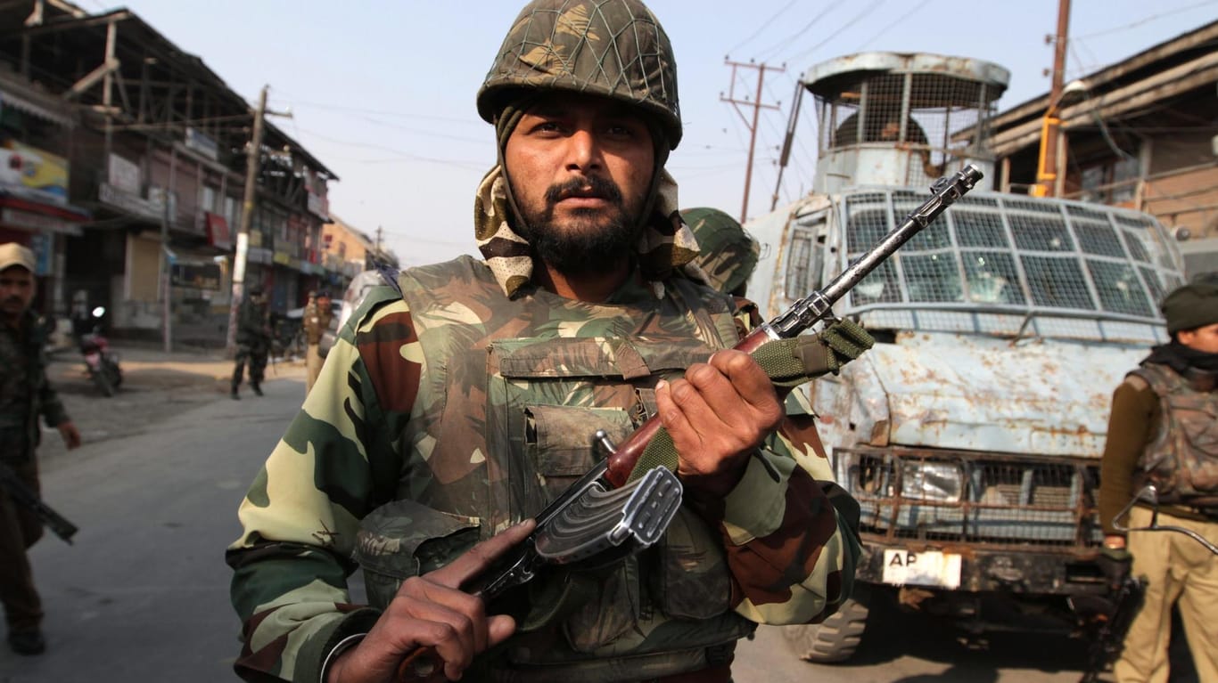 Indischer Soldat: In der Region Kaschmir kam es erneut zu einer Auseinandersetzung zwischen Indien und Pakistan.