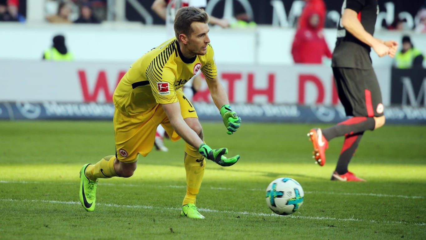 Frankfurt-Keeper Lukas Hradecky: Borussia Dortmund hat offenbar ein Auge auf den Finnen geworfen.