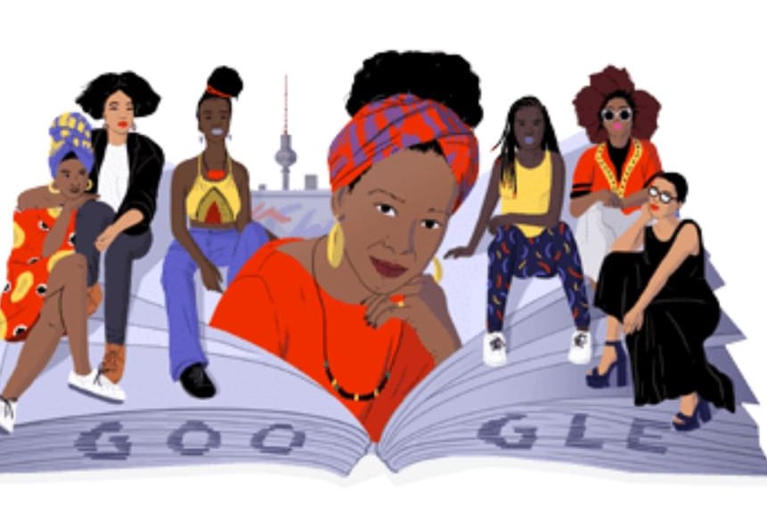 Google Doodle des heutigen Tages: Es wird an May Ayim erinnert, das Gesicht der afrodeutschen Bewegung.