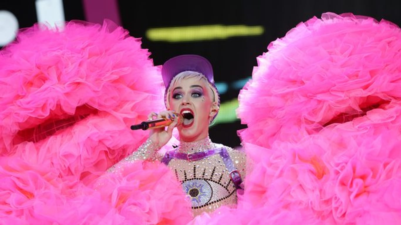 Sängerin Katy Perry 2017 beim Glastonbury Festival.