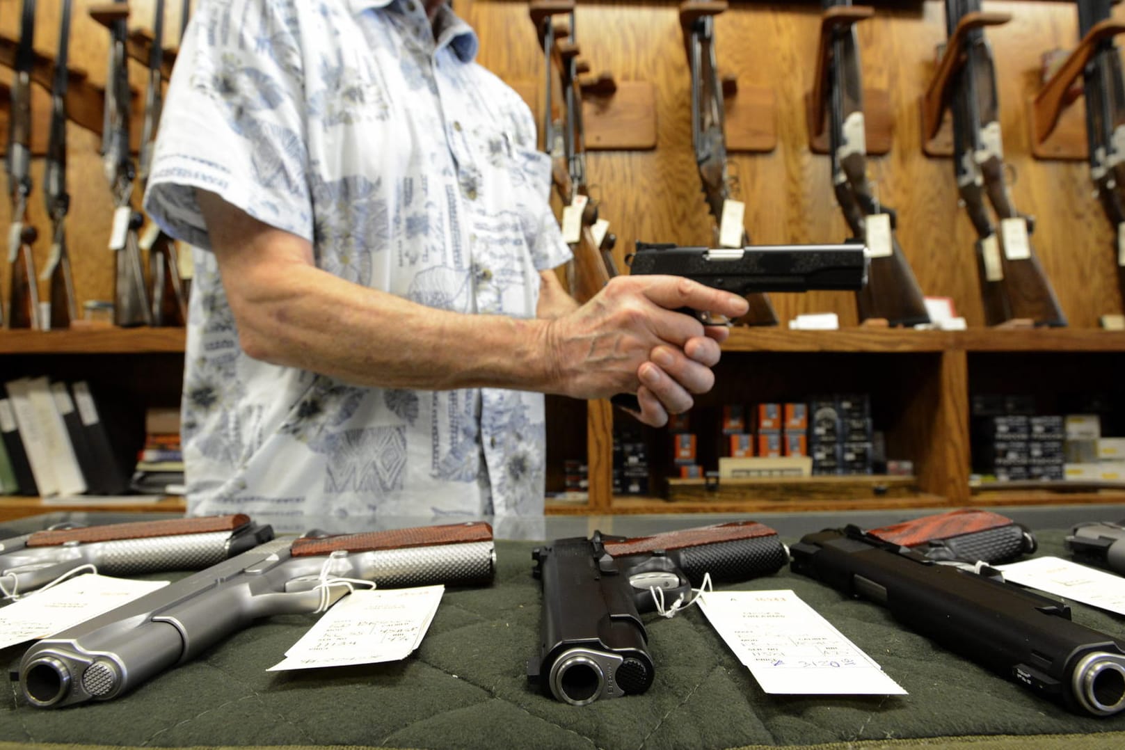 Viele Amerikaner misstrauen dem Staat. Und decken sich deshalb mit Schusswaffen ein. Die Gun-Shops freut das.