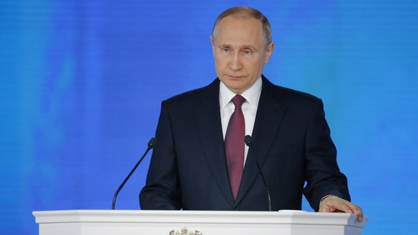 Wladimir Putin, Präsident von Russland, hält seine jährliche Rede zur Lage der Nation.