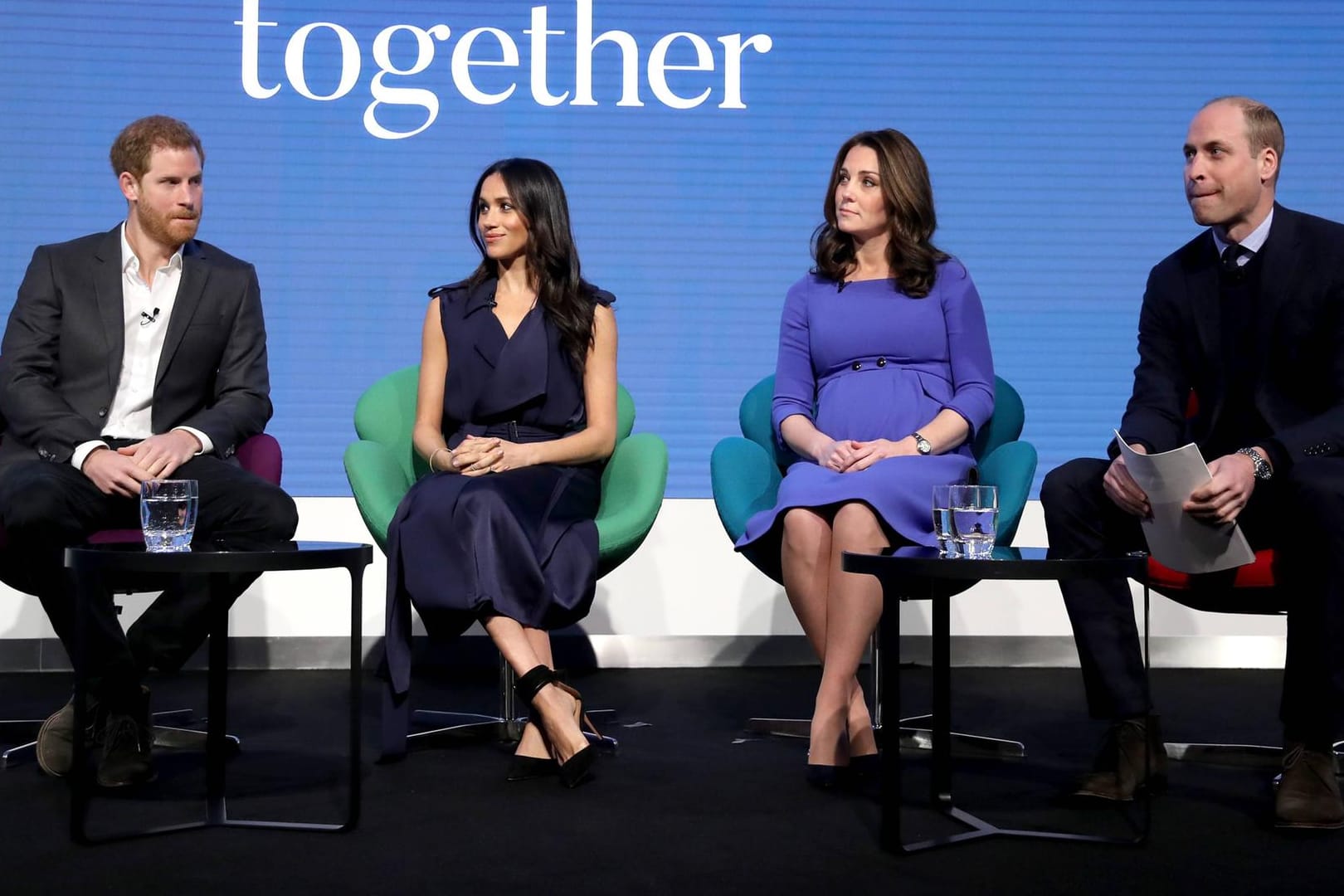 Die "fanatstischen Vier" des britischen Königshauses: Harry, Meghan, Kate und William.