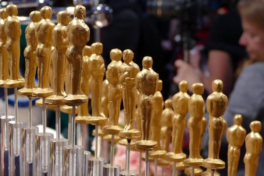 Goldbestäubte Schokoladen-Oscars.