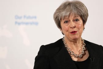 Wird nicht konkret: Englands Premierministerin Theresa May Theresa May in ihrer lang erwarteten Brexit-Rede.