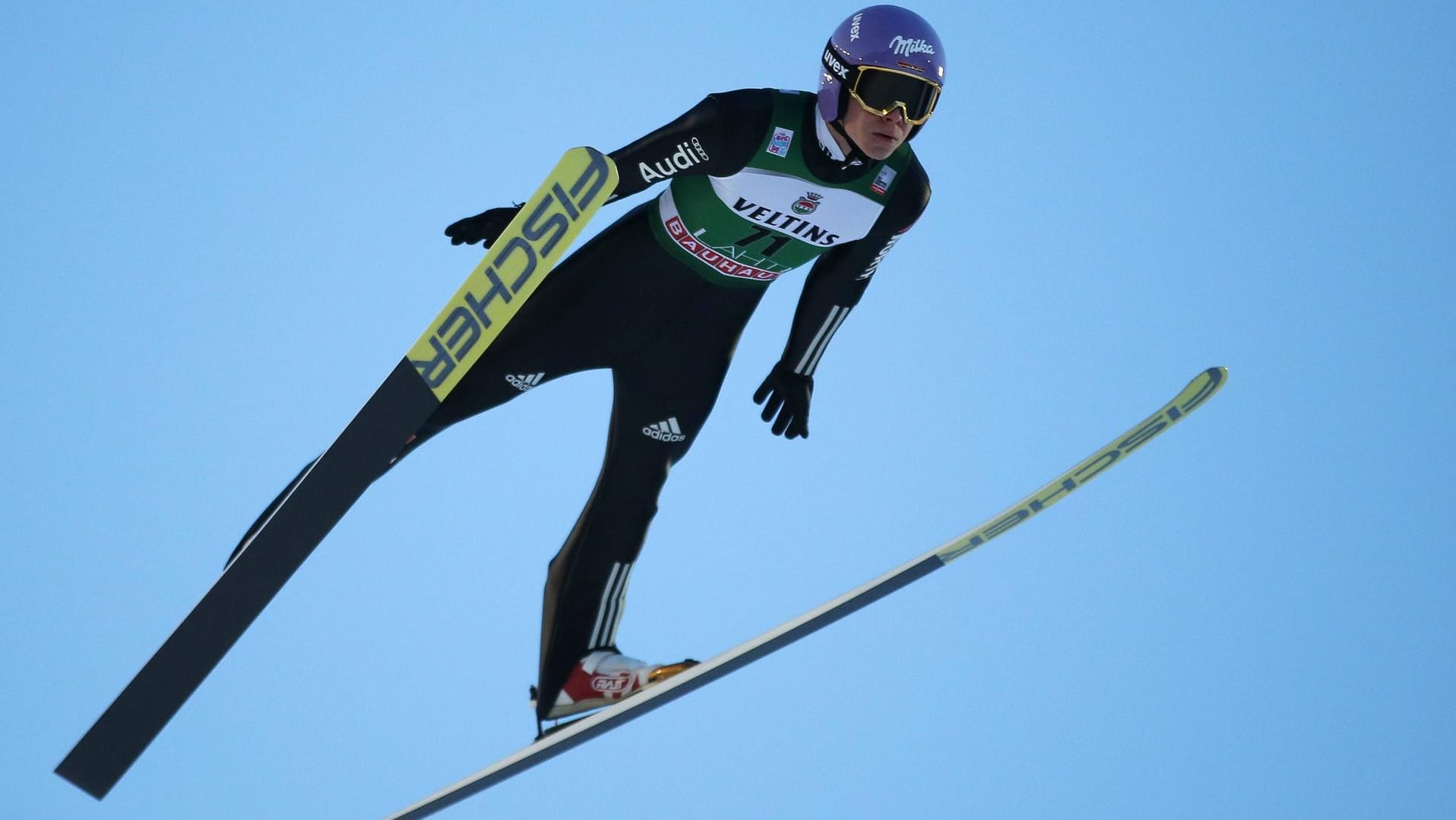 Sieg im Teamwettbewerb: Andreas Wellinger legte in Lahti Sprünge über 124,0 und 127,0 m hin.