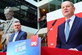 Willy Brandt (Statue), Dietmar Nietan, Olaf Scholz: Die Basis sagt Ja zur Koalition. Aber niemand jubelt.