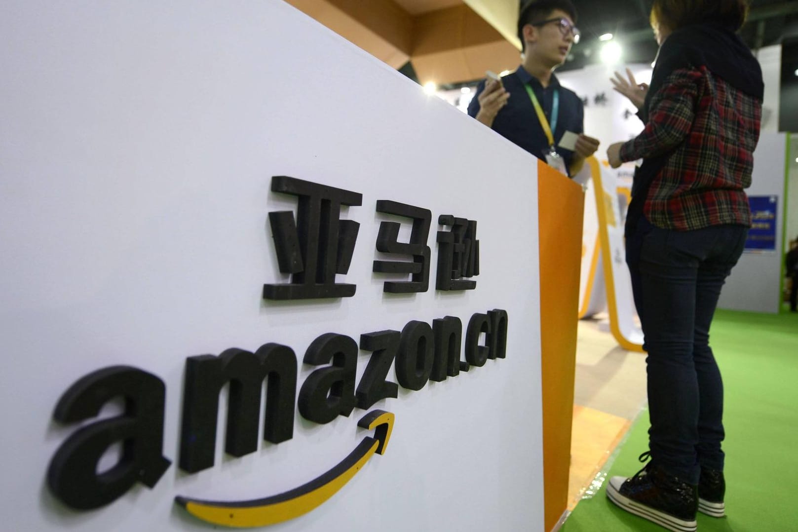 Amazon-Stand auf der "E-Commerce-Expo" in Hangzhou: Amazon will keine Nest-Produkte mehr verkaufen.