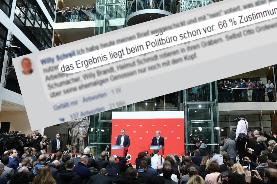 66 Prozent Zustimmung: Die korrekte Zustimmung zum GroKo-Mitgliederentscheid hatte ein angebliches SPD-Mitglied prognostiziert.