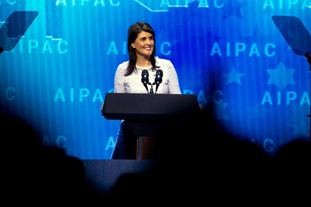 Nikki Haley: Die amerikanische Uno-Botschafterin wird beim Aipac-Treffen gefeiert