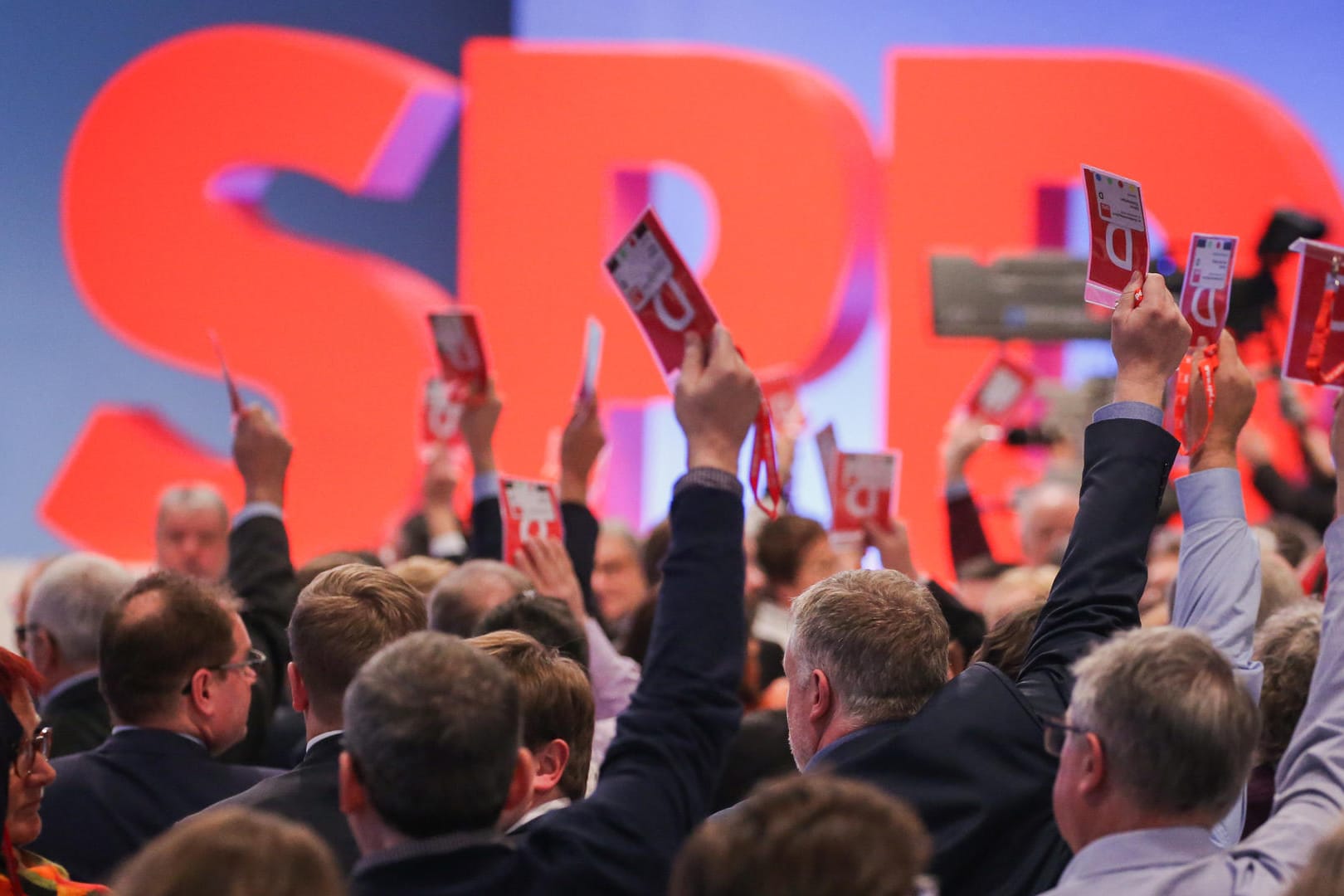 SPD-Mitglieder beim Bundesparteitag im Januar: Die neue Plattform fordert eine sozialere Politik der Partei.