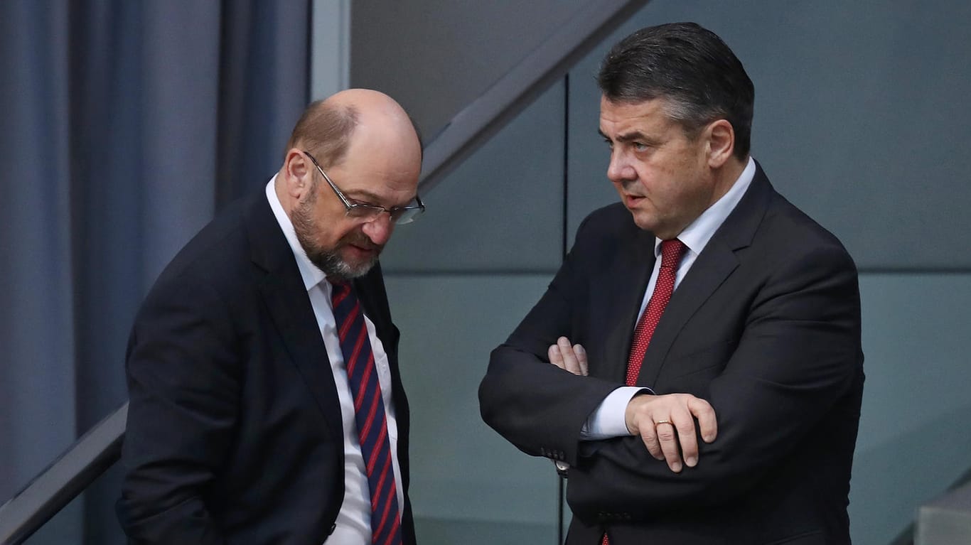Die ehemaligen Spitzenpolitiker der SPD, Martin Schulz und Sigmar Gabriel: Sie sind die zwei großen Groko-Verlierer.