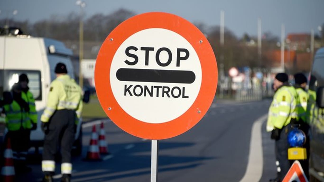 Grenzkontrollen an der deutsch-dänischen Grenze.