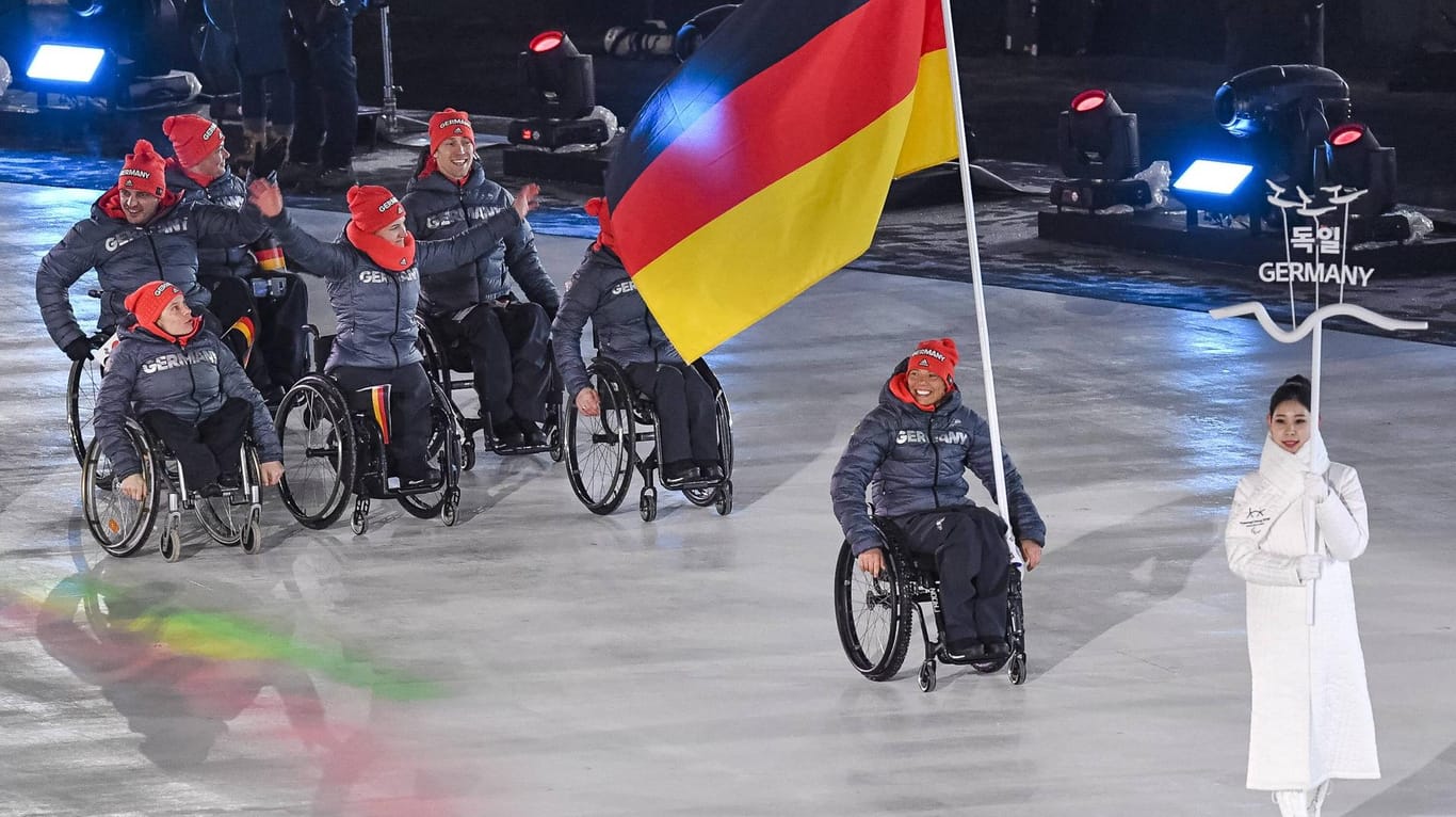 Andrea Eskau führt das deutsche Angebot bei der Eröffnungsfeier der Paralympics an: Insgesamt sind 20 deutsche Athleten dabei.