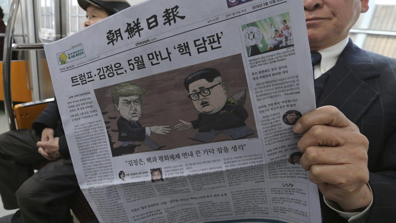 Die Karikaturisten mal es sich bereits aus: Ein Treffen zwischen Donald Trump und Diktator Kim wäre historisch – könnte aber doch noch scheitern.