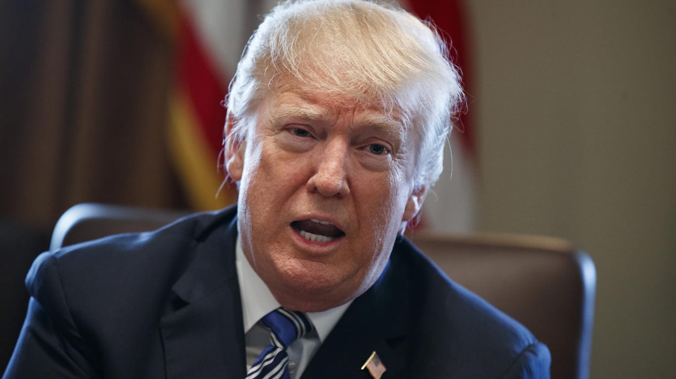 Donald Trump bei einer Kabinettsitzung im Weißen Haus: Der US-Präsident will Strafzölle auf Stahl- und Aluminium erheben.