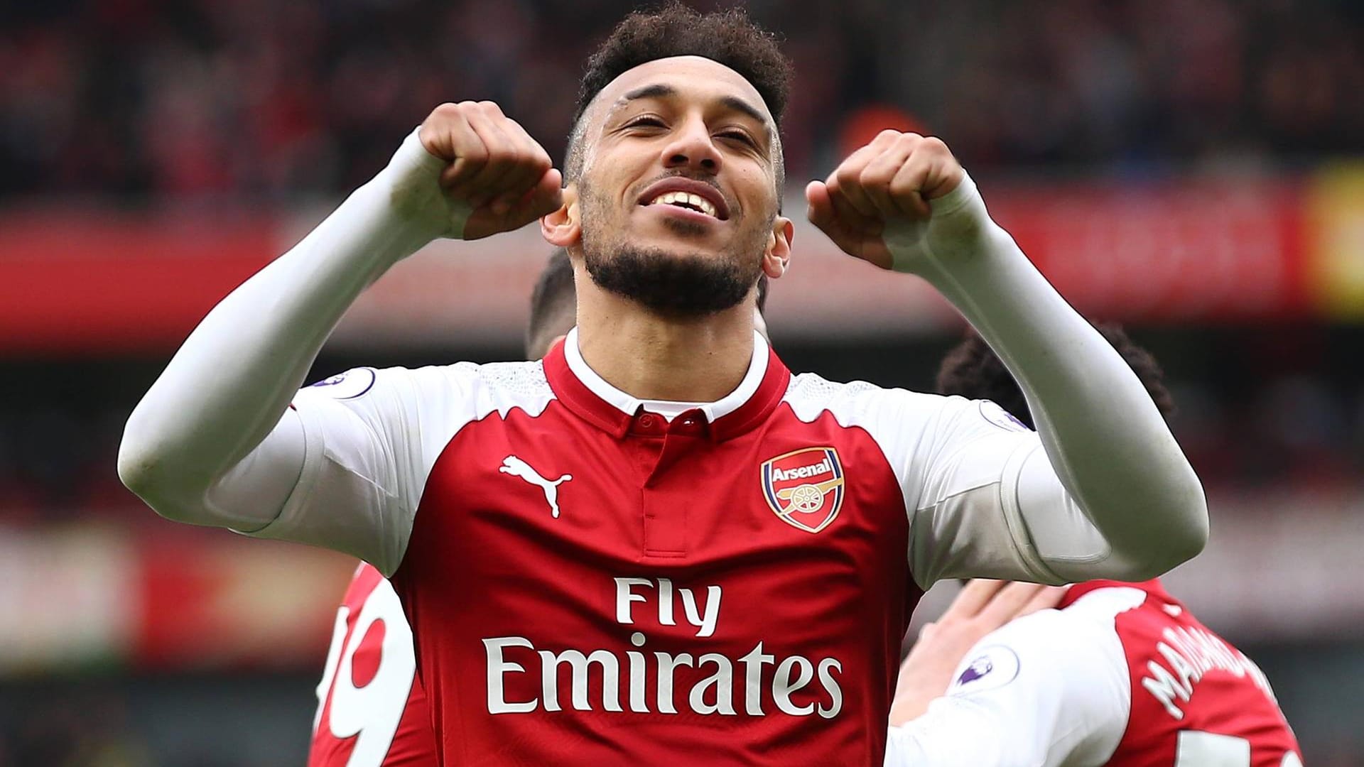 Torjubel: Pierre-Emerick Aubameyang feiert seinen Treffer.